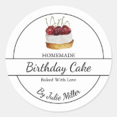 Eenvoudig zelfgemaakt cake label (Voorkant)