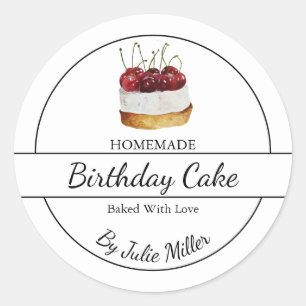 Eenvoudig zelfgemaakt cake label