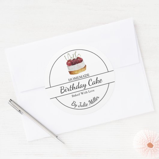 Eenvoudig zelfgemaakt cake label (Envelop)