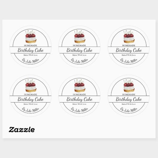Eenvoudig zelfgemaakt cake label (Vel)