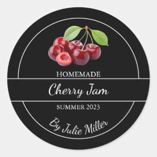 Eenvoudig zelfgemaakt Cherry Jam Label