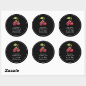 Eenvoudig zelfgemaakt Cherry Jam Label (Vel)