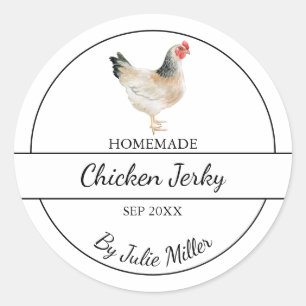 Eenvoudig zelfgemaakt Chicken Jerky Label