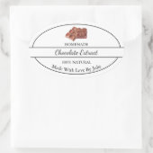 Eenvoudig zelfgemaakt chocolade extract label (Tas)