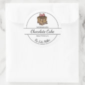 Eenvoudig zelfgemaakt chocoladetaart label (Tas)