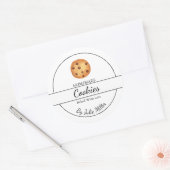 Eenvoudig zelfgemaakt cookielabel ronde sticker (Envelop)