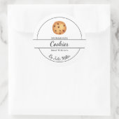 Eenvoudig zelfgemaakt cookielabel ronde sticker (Tas)