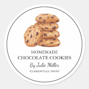 Eenvoudig zelfgemaakt cookielabel ronde sticker