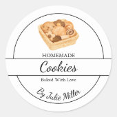 Eenvoudig zelfgemaakt cookielabel ronde sticker (Voorkant)