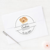 Eenvoudig zelfgemaakt cookielabel ronde sticker (Envelop)