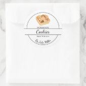 Eenvoudig zelfgemaakt cookielabel ronde sticker (Tas)