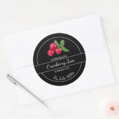Eenvoudig zelfgemaakt cranberry jam label (Envelop)