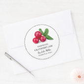 Eenvoudig zelfgemaakt cranberry jam label (Envelop)