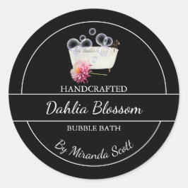 Eenvoudig zelfgemaakt Dahlia Bubble Bath Label