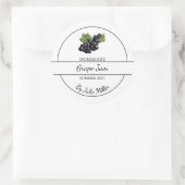 Eenvoudig zelfgemaakt druivenjam label (Tas)