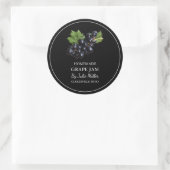 Eenvoudig zelfgemaakt druivenjam label (Tas)