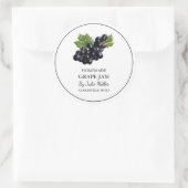 Eenvoudig zelfgemaakt druivenjam label (Tas)