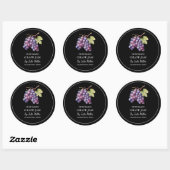Eenvoudig zelfgemaakt druivenjam label (Vel)