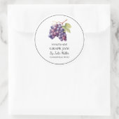 Eenvoudig zelfgemaakt druivenjam label (Tas)