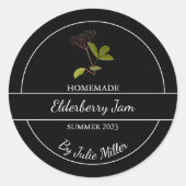 Eenvoudig zelfgemaakt Elderberry Jam Label (Voorkant)