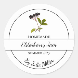 Eenvoudig zelfgemaakt Elderberry Jam Label