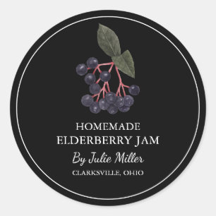 Eenvoudig zelfgemaakt Elderberry Jam Label