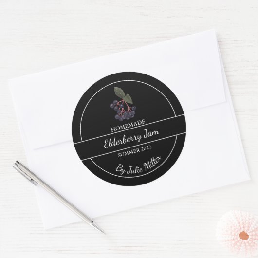 Eenvoudig zelfgemaakt Elderberry Jam Label (Envelop)