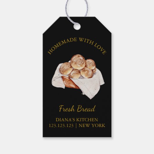 Eenvoudig zelfgemaakt Fresh Bread Hang Label | Bla Cadeaulabel (Voorkant)