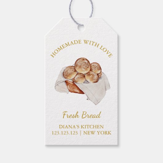 Eenvoudig zelfgemaakt Fresh Bread Hang Label Cadeaulabel (Voorkant)