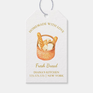 Eenvoudig zelfgemaakt Fresh Bread Hang Label   Wit Cadeaulabel