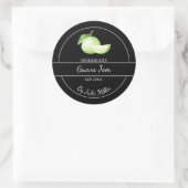 Eenvoudig zelfgemaakt guave jam label | Zwart (Tas)