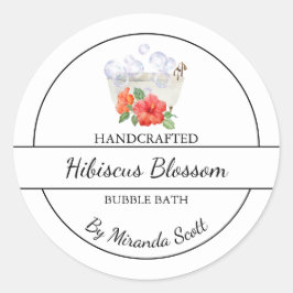 Eenvoudig zelfgemaakt Hibiscus Bubble Bath Label