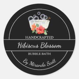 Eenvoudig zelfgemaakt Hibiscus Bubble Bath Label