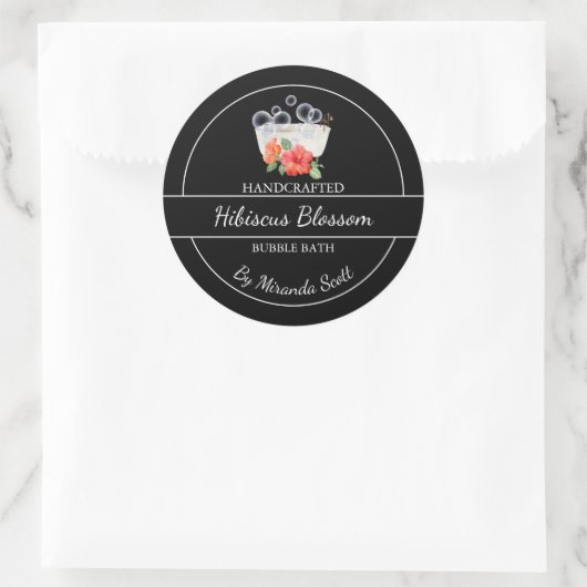 Eenvoudig zelfgemaakt Hibiscus Bubble Bath Label (Tas)