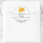 Eenvoudig zelfgemaakt honingraathoningraatetiket ronde sticker (Tas)