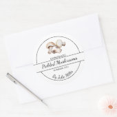 Eenvoudig zelfgemaakt ingelegde paddenstoelen Labe Ronde Sticker (Envelop)