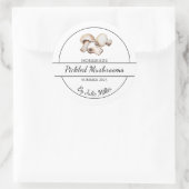 Eenvoudig zelfgemaakt ingelegde paddenstoelen Labe Ronde Sticker (Tas)