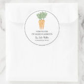 Eenvoudig zelfgemaakt ingelegde worteletiket ronde sticker (Tas)