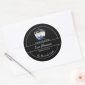Eenvoudig zelfgemaakt iris bubble badlabel ronde sticker (Envelop)