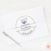 Eenvoudig zelfgemaakt iris bubble badlabel ronde sticker (Envelop)