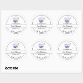 Eenvoudig zelfgemaakt iris bubble badlabel ronde sticker (Vel)