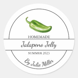 Eenvoudig Zelfgemaakt Jalapeno Jelly Label