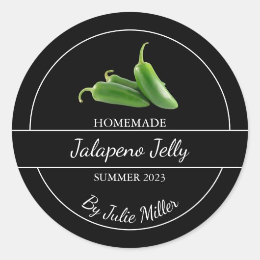 Eenvoudig Zelfgemaakt Jalapeno Jelly Label (Voorkant)