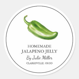 Eenvoudig Zelfgemaakt Jalapeno Jelly Label