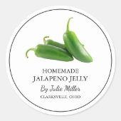 Eenvoudig Zelfgemaakt Jalapeno Jelly Label (Voorkant)