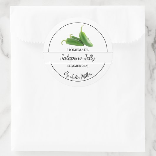 Eenvoudig Zelfgemaakt Jalapeno Jelly Label (Tas)