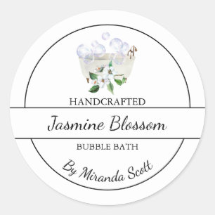 Eenvoudig zelfgemaakt Jasmine Bubble Bath Label
