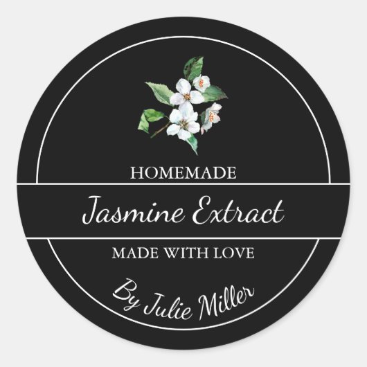 Eenvoudig zelfgemaakt Jasmine Extract Label (Voorkant)