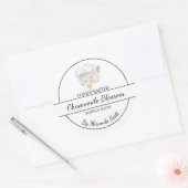 Eenvoudig zelfgemaakt kamille bubble badlabel ronde sticker (Envelop)