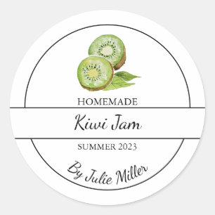 Eenvoudig zelfgemaakt Kiwi Jam Label